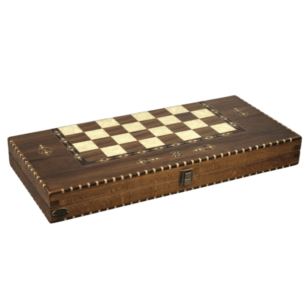 Rural Helena Walnut Backgammon Set 20 Inch