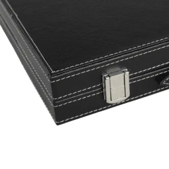 Sky Blue Leather Backgammon Set 21 Inch