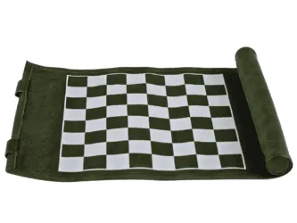 Green Travel Roll Up Chess Set 13 Inch