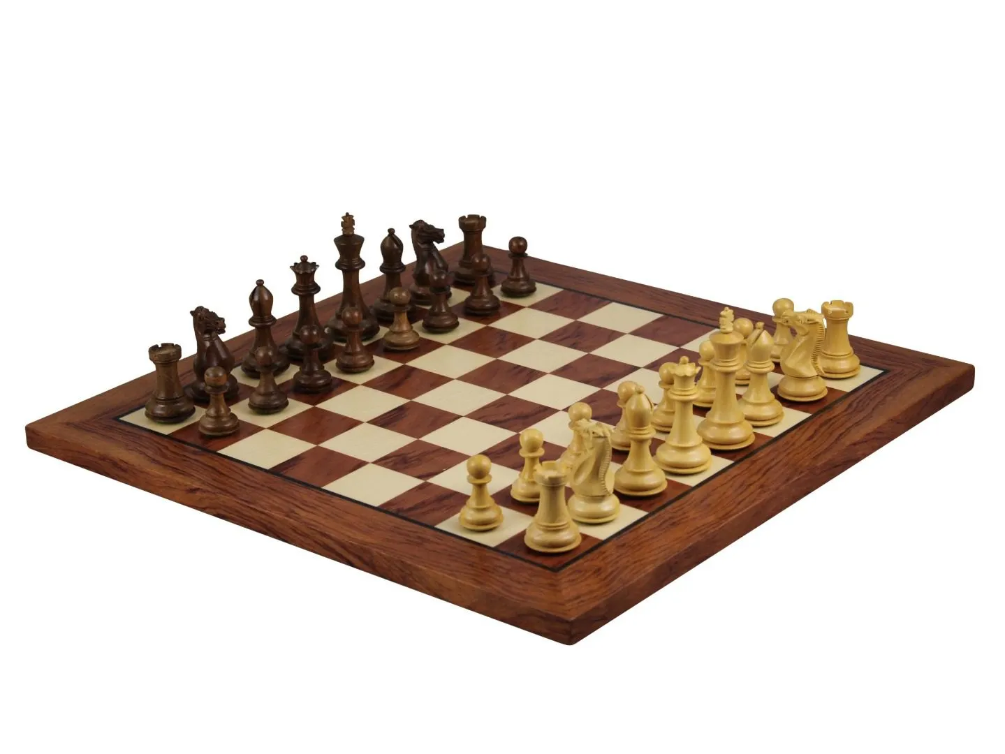 Rosewood Chess Set 20 Inch With Helena Flat Chess Board and Weighted Sheesham Morphy Series Staunton Chess Pieces 3.75 Inch - Image 2