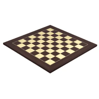 Isle of Lewis Chess Set With II Ivory & Brown Resin Chess Pieces 3.5 Inch and Macassar Chess Board 20 Inch