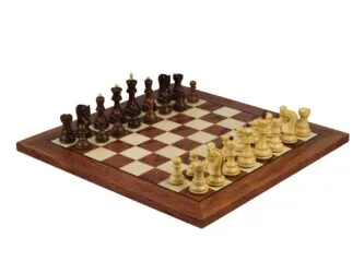 Rosewood Chess Set 20 Inch Helena Flat Chess Board and Weighted Sheesham Zagreb Staunton Chess Pieces 3.75 Inch