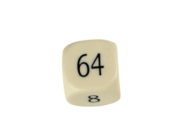 Replacement Backgammon Dice Set - Cream Doubling Cube - Black & Green Dices - Image 2