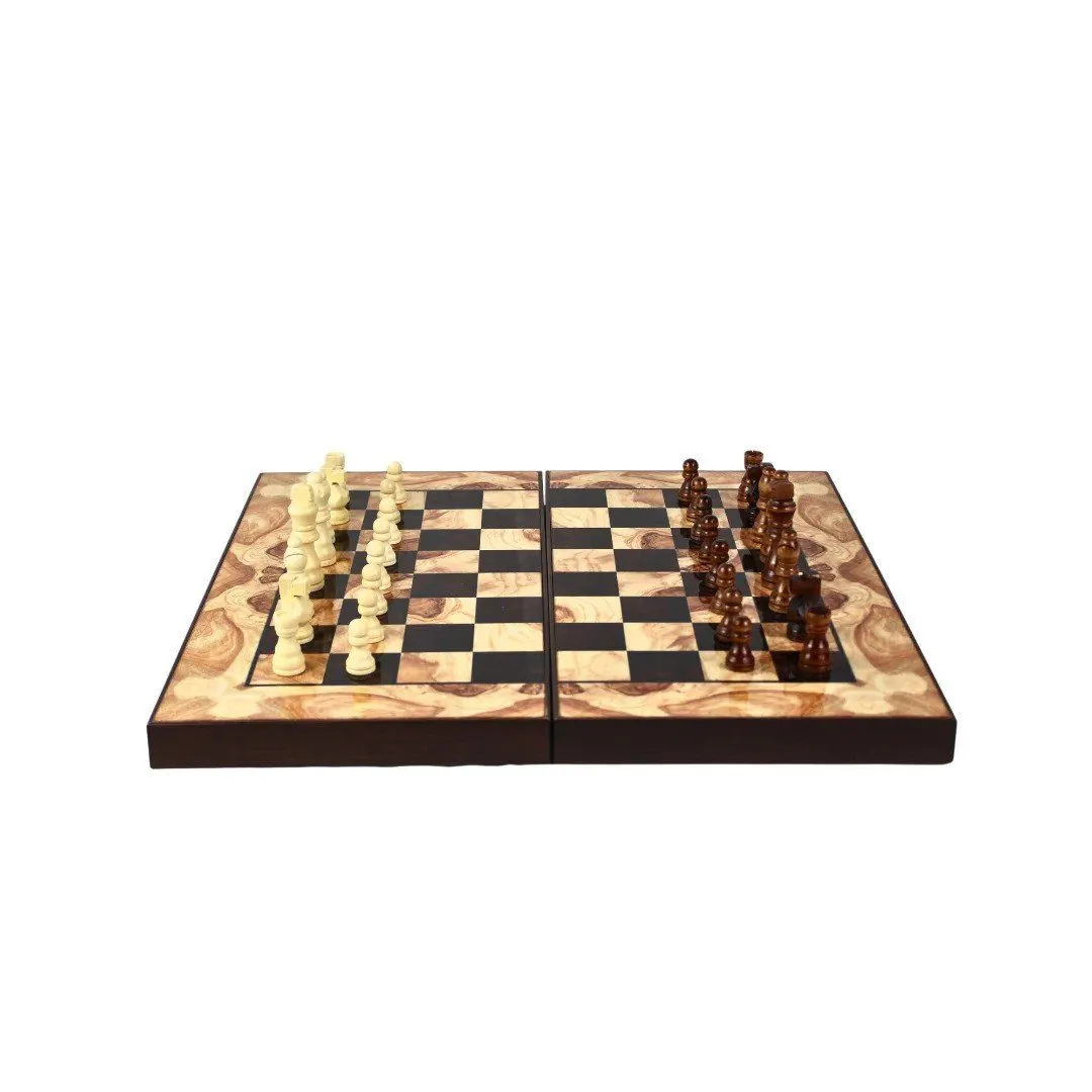 Red Oak Chess & Backgammon Set 19 Inch
