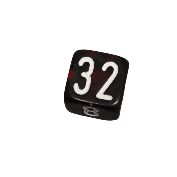 Large Deep Maroon 22 mm Backgammon Doubling Cube Replacement Dice - Image 2