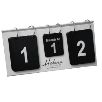 White Backgammon Scoreboard with Silver Coils