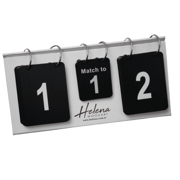 White Backgammon Scoreboard with Silver Coils