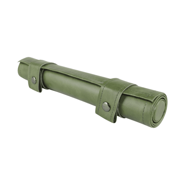 Green Travel Roll Up Backgammon Set 13 Inch - Image 5