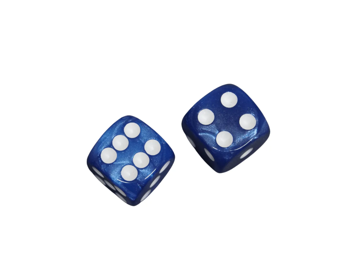Night Blue Rounded Marble Effect 16 mm D6 Dice Roll Playing Dices with White Dots - Image 2