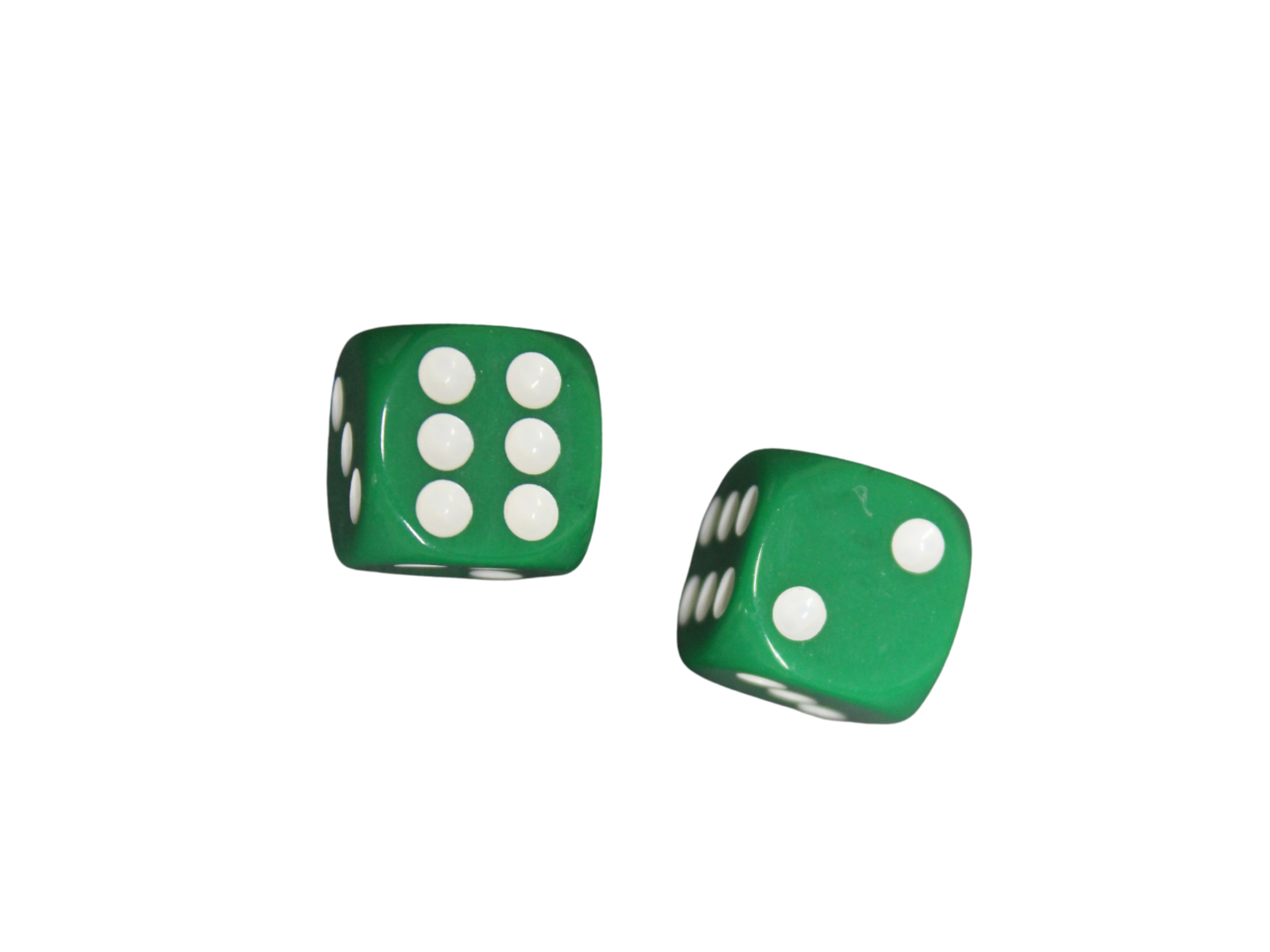 Opaque Green 12 mm D6 Roll Playing Game Dices with White Dots - Image 2