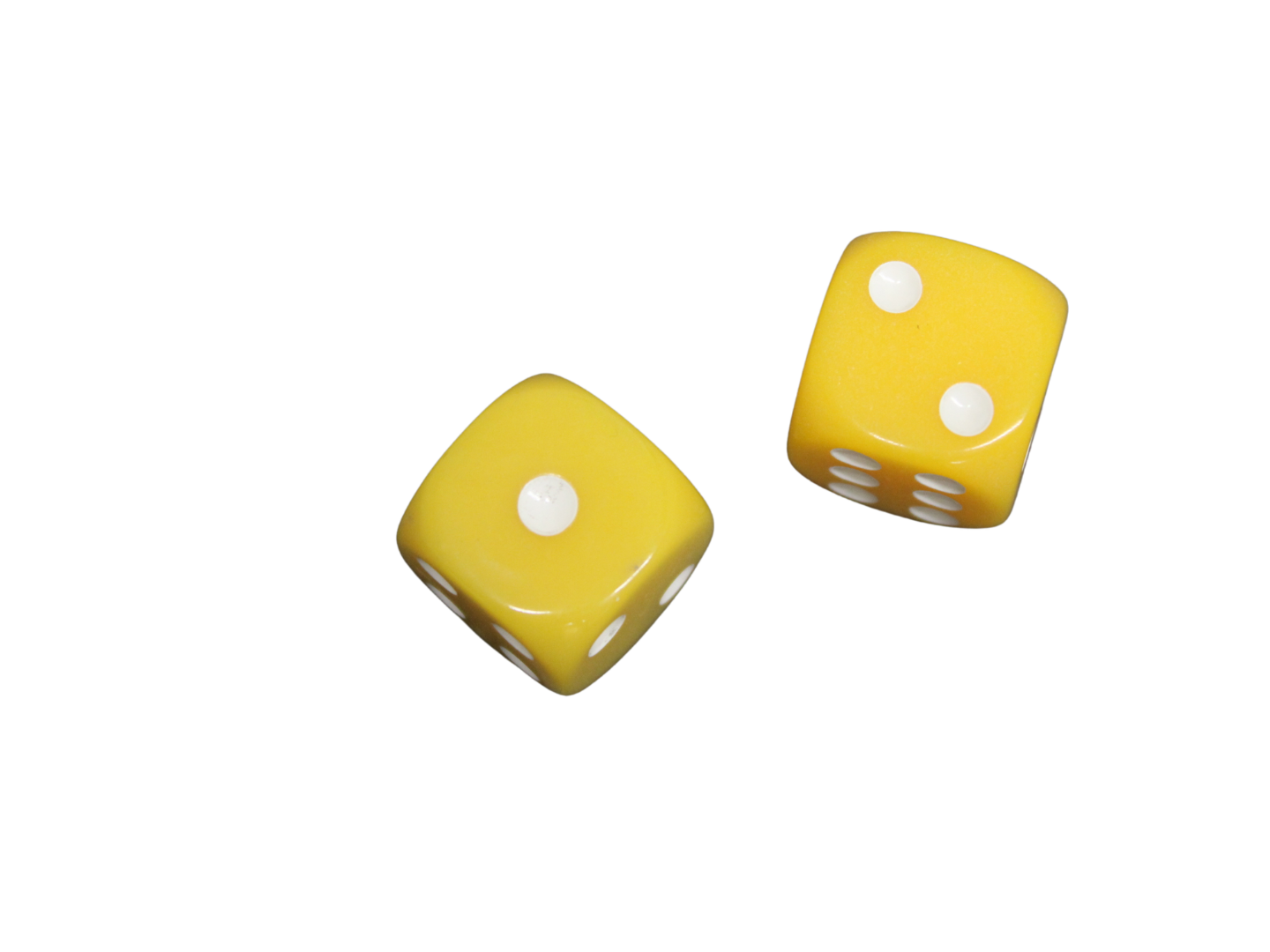 Opaque Yellow 16 mm D6 Roll Playing Game Dices with White Dots - Image 2