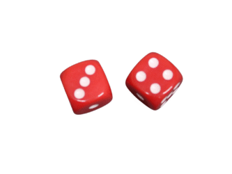 Opaque Red 14 mm D6 Roll Playing Game Dices with White Dots