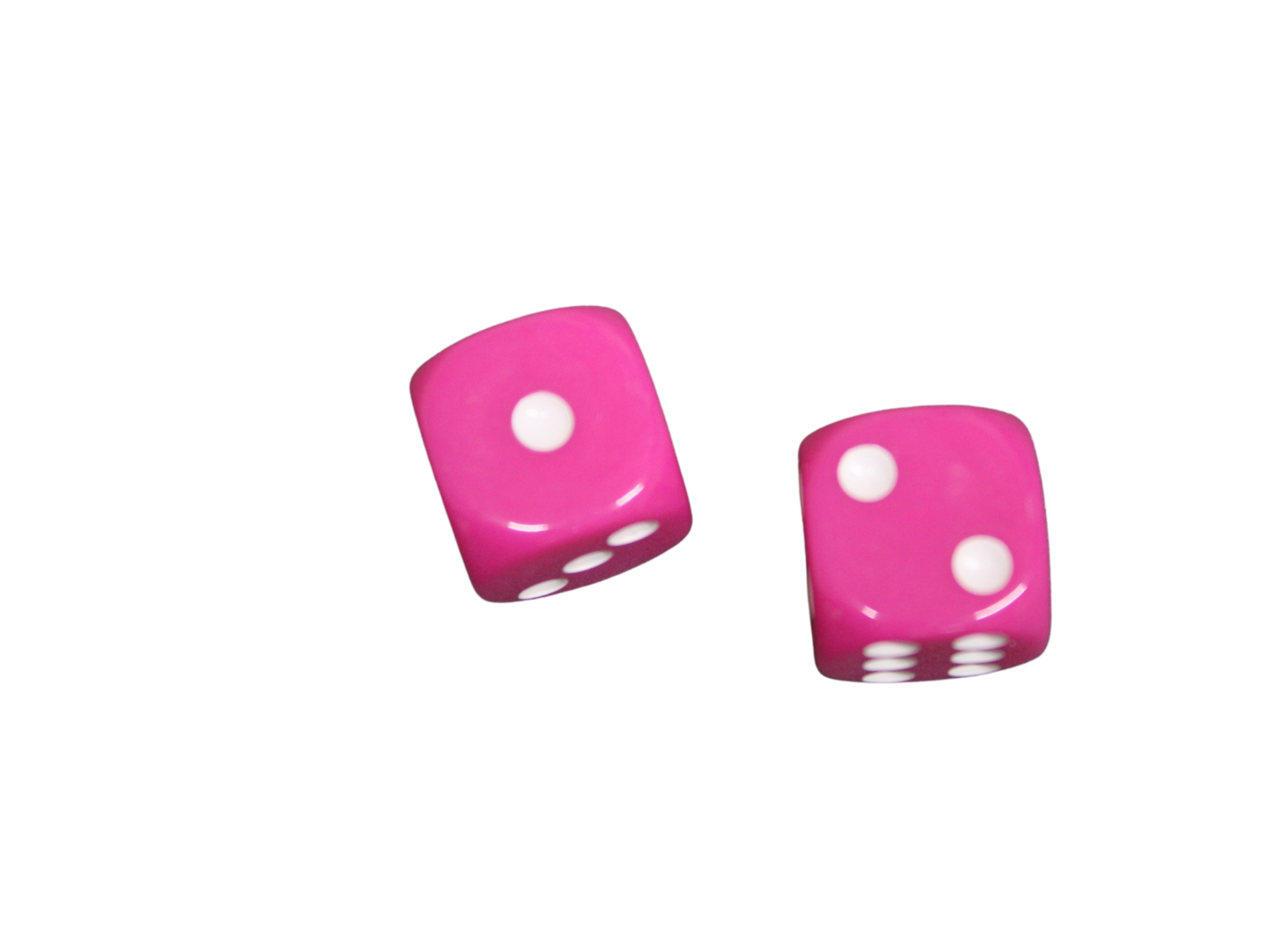 Opaque Pink 14 mm D6 Roll Playing Game Dices with White Dots - Image 2