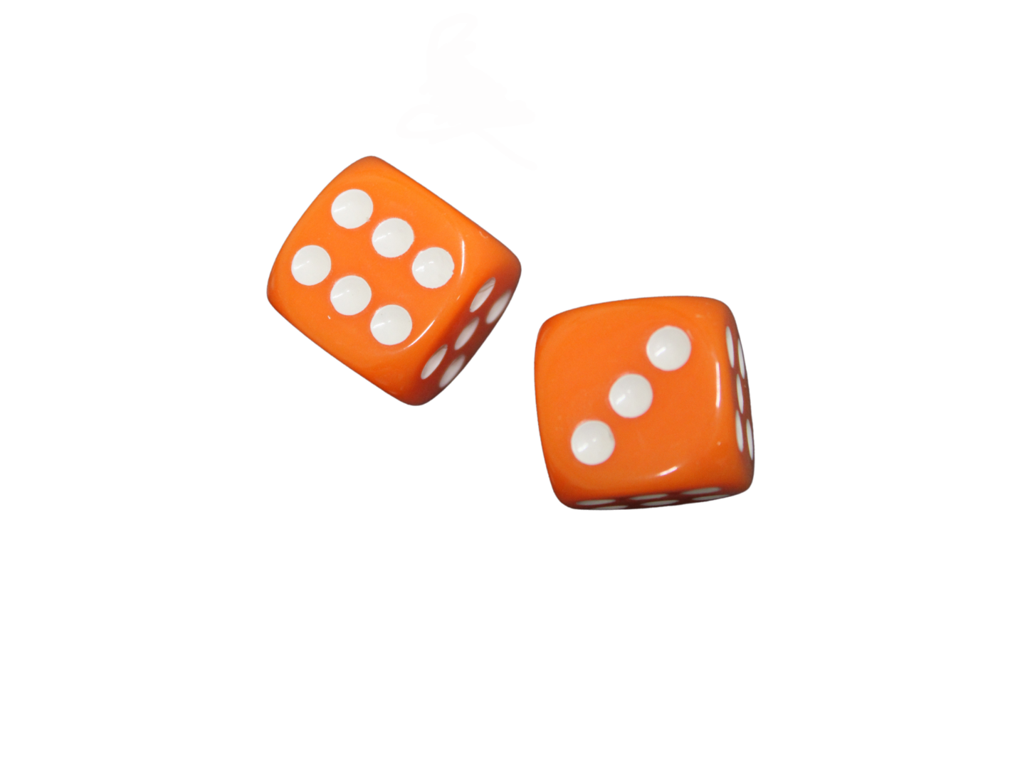 Opaque Orange 14 mm D6 Roll Playing Game Dices with White Dots - Image 2