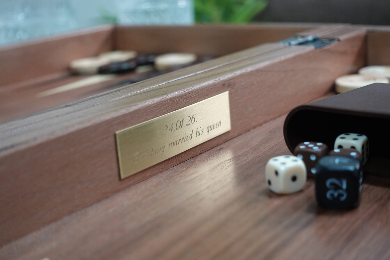 Orchard Carved Handmade Solid Walnut Wood Backgammon Set 20 Inch - Image 6