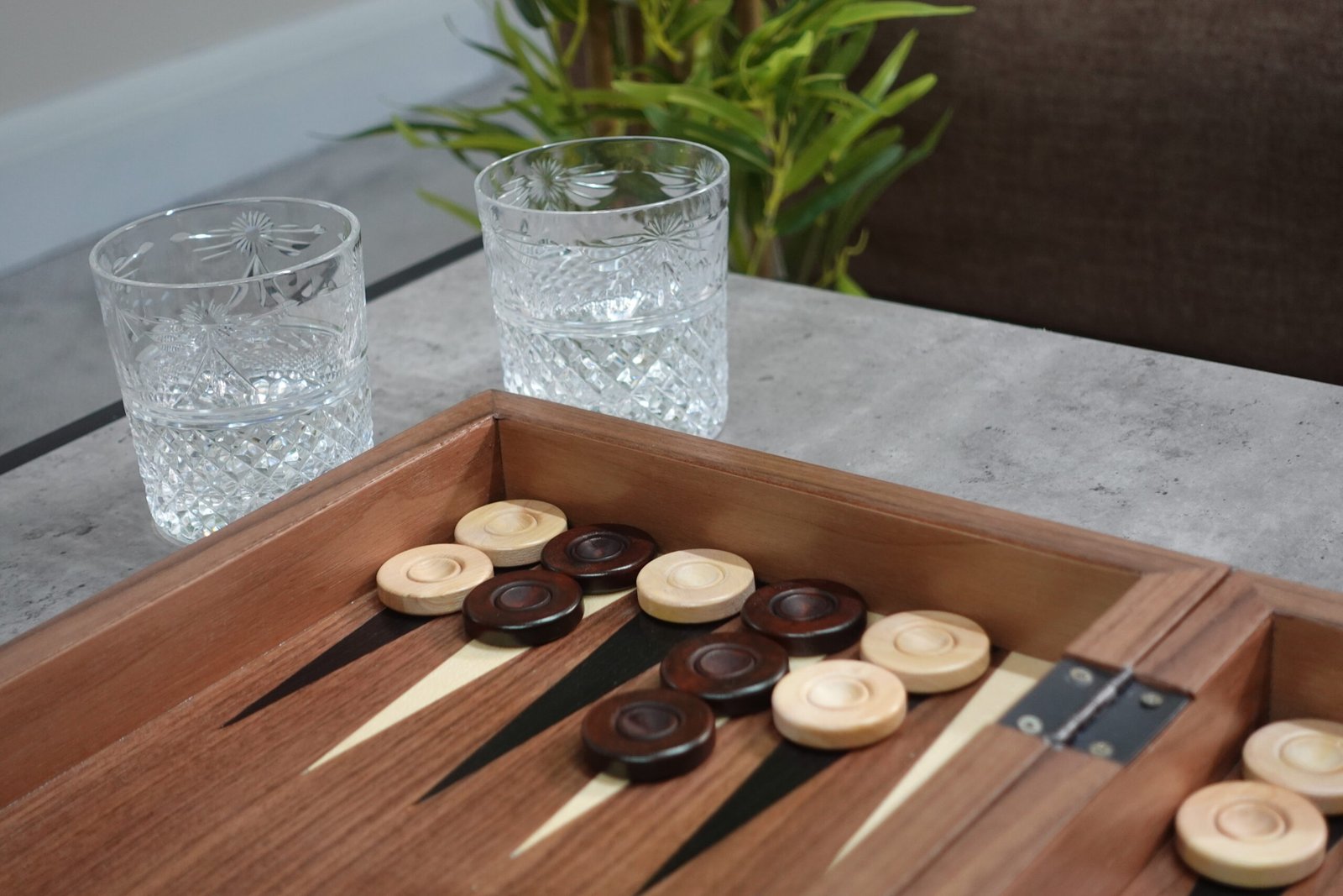 Orchard Carved Handmade Solid Walnut Wood Backgammon Set 20 Inch - Image 7